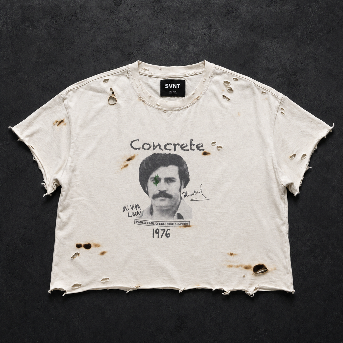 Concrete '76 - Hand Distressed Tee